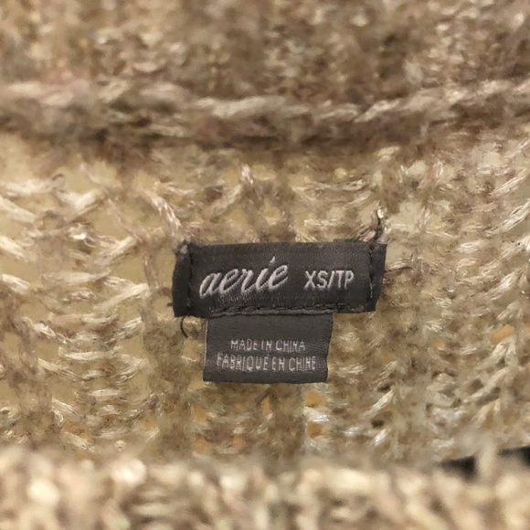 AERIE Silver Knit Pullover - Picture 6 of 13